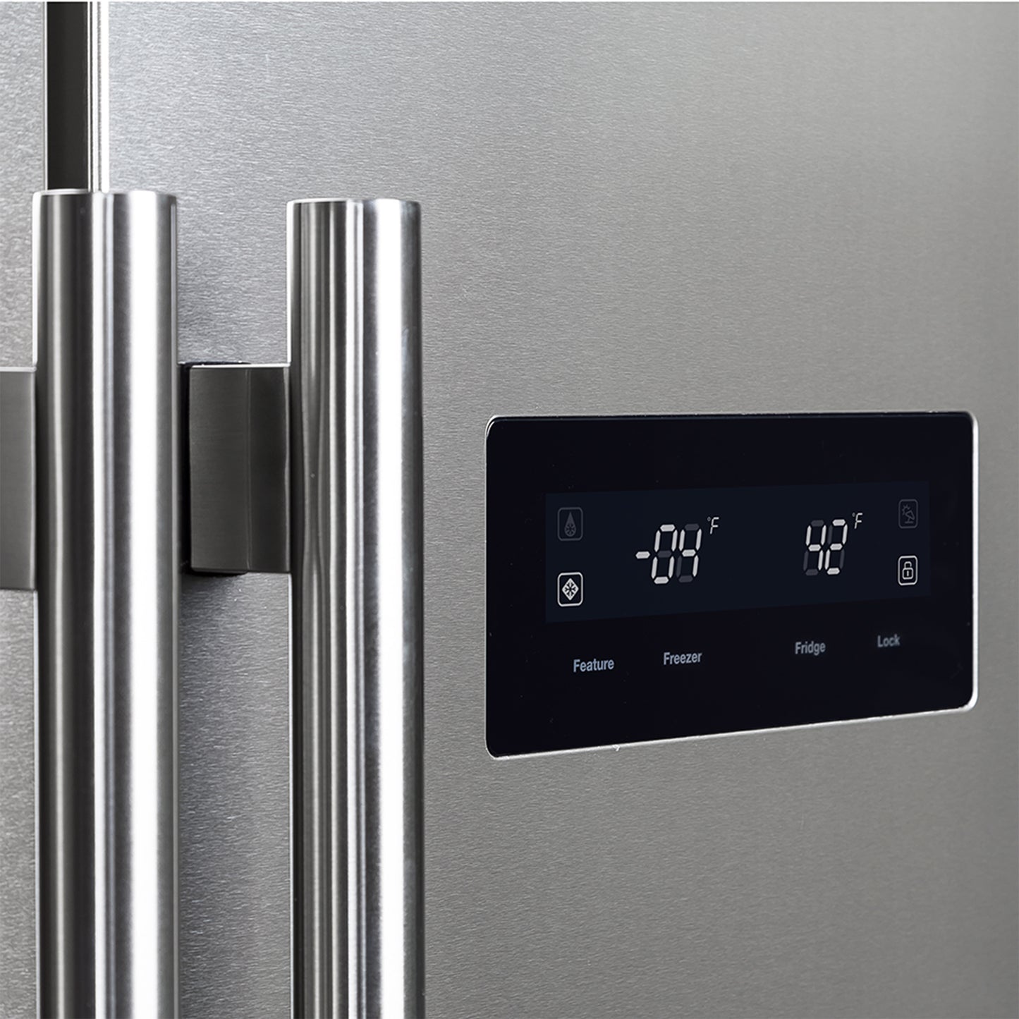 Forno Salerno 37-Inch Built-In Stainless Steel Refrigerator, 15.6 cu.ft, Decorative Grill, ENERGY STAR Certified - Forno Appliances