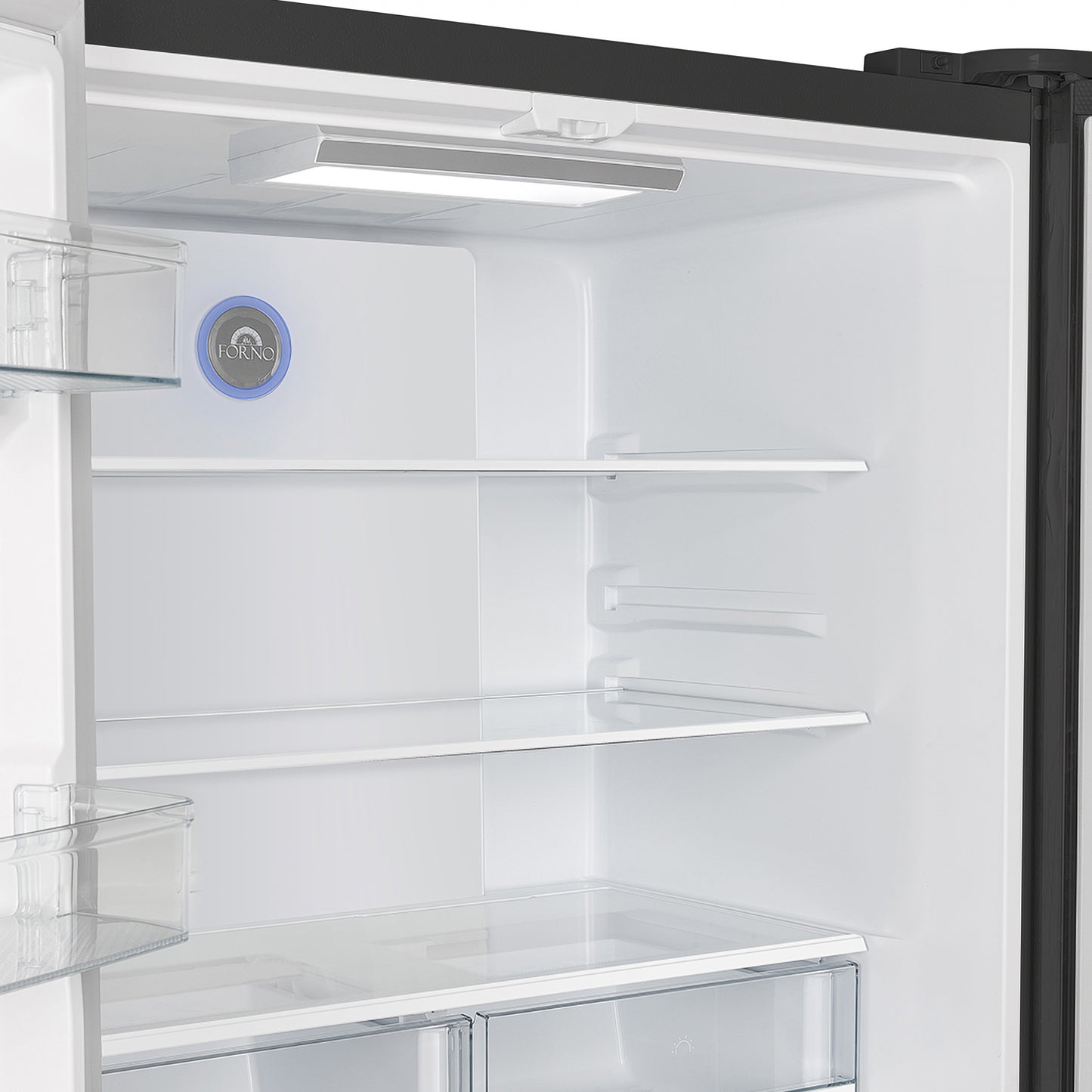 FORNO 2-Piece Black Kitchen Bundle - 30" Induction Range and 36" Bottom Freezer Refrigerator - Forno Appliances