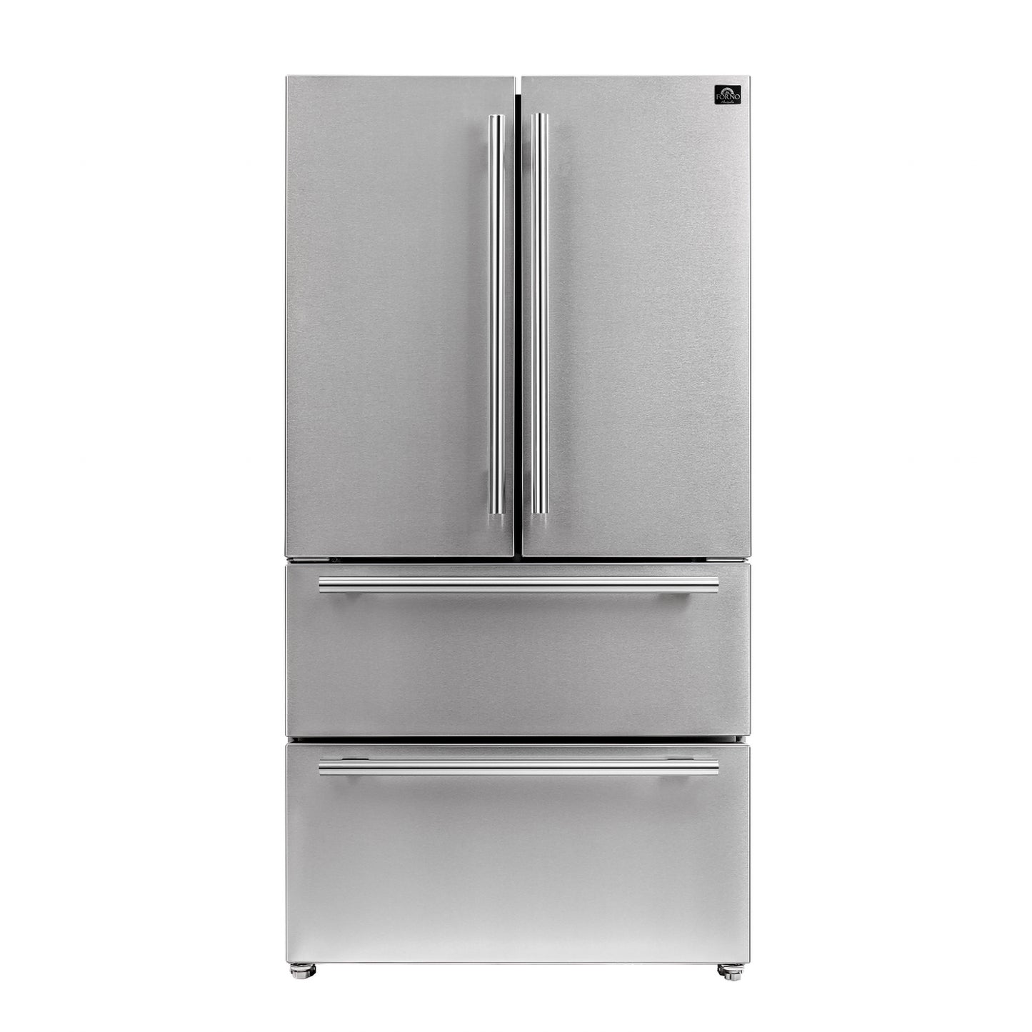 FORNO 2-Piece SS Kitchen Bundle - 30" Induction Range and 36" Bottom Freezer Refrigerator - Forno Appliances