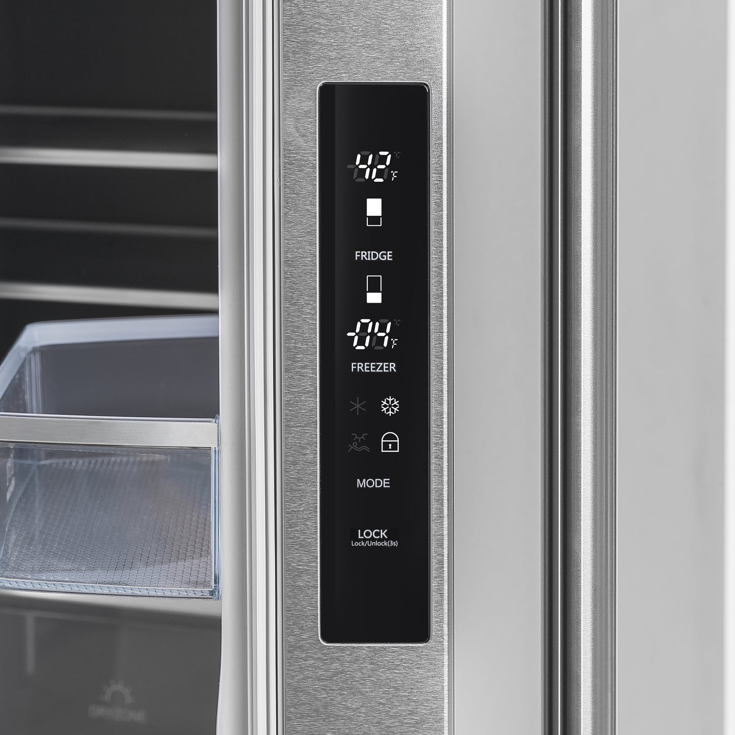 Forno Alta Moena 36-Inch French Door Refrigerator, 19.2 cu.ft, Counter Depth, Ice Maker, Stainless Steel Interior Panel, ENERGY STAR Certified - Forno Appliances