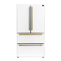 Forno Moena Espresso 36-Inch White French Door Refrigerator, 19.2 Cu. Ft., Frost-Free, Automatic Ice Maker, ENERGY STAR Certified