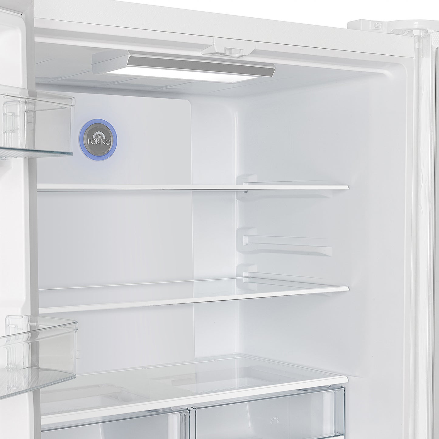 Forno Moena Espresso 36-Inch White French Door Refrigerator, 19.2 Cu. Ft., Frost-Free, Automatic Ice Maker, ENERGY STAR Certified - Forno Appliances
