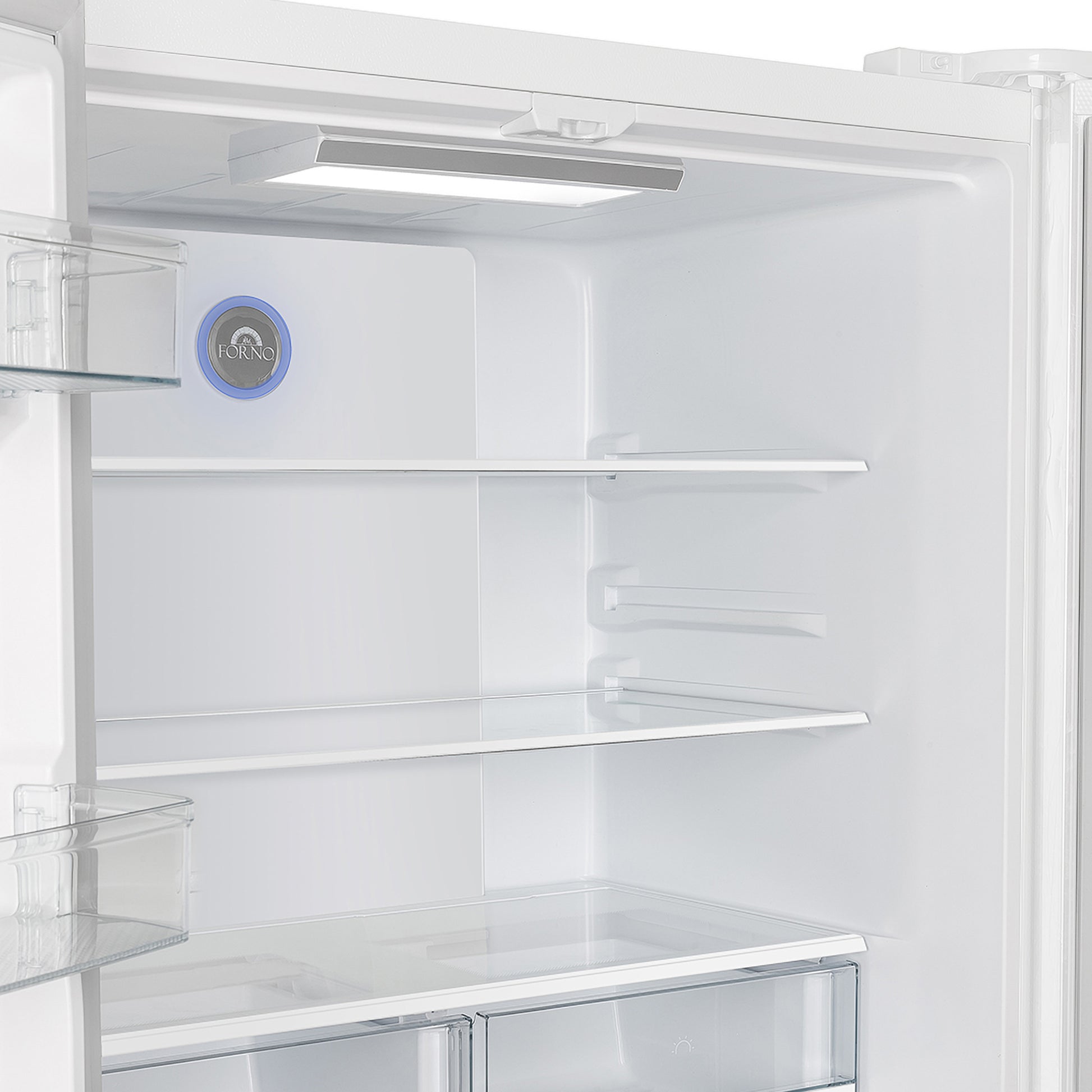 Forno Moena Espresso 36-Inch White French Door Refrigerator, 19.2 Cu. Ft., Frost-Free, Automatic Ice Maker, ENERGY STAR Certified - Forno Appliances
