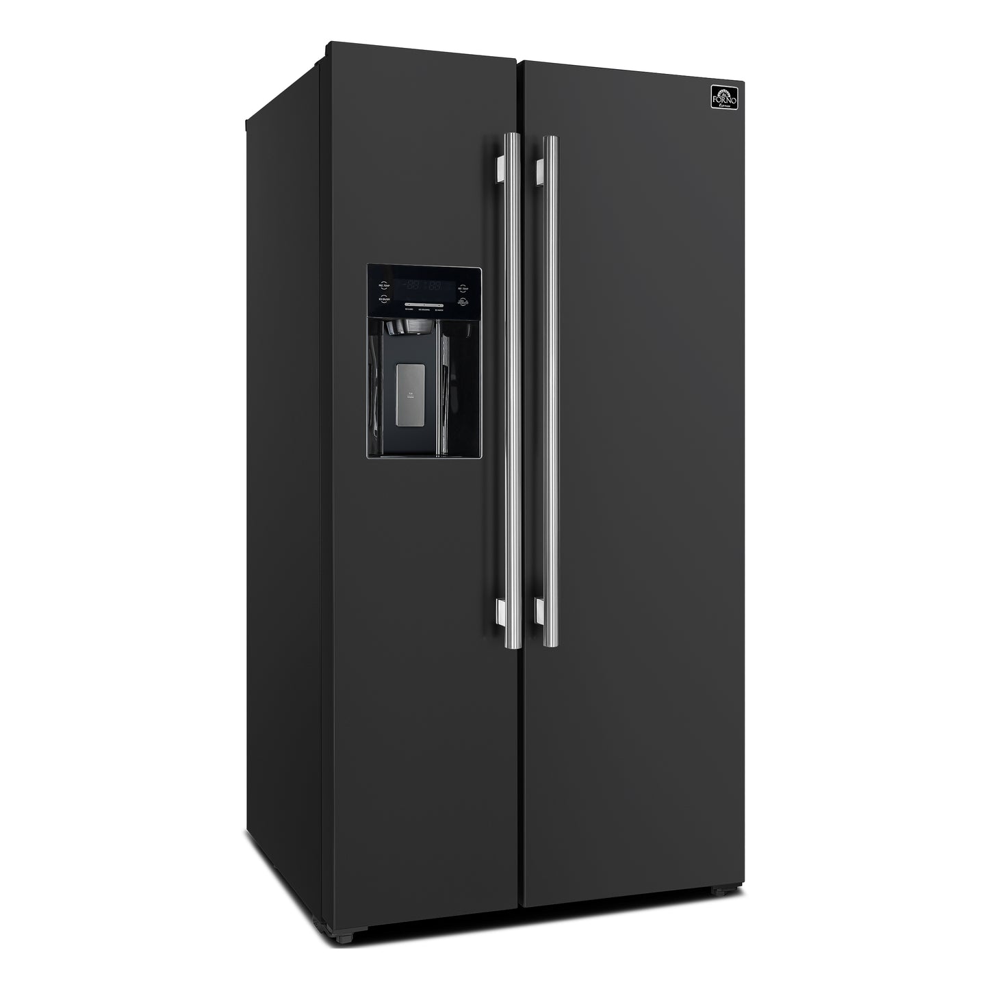 FORNO 2-Piece Black Kitchen Bundle - 30" Induction Range and 36" Bottom Freezer Refrigerator - Forno Appliances