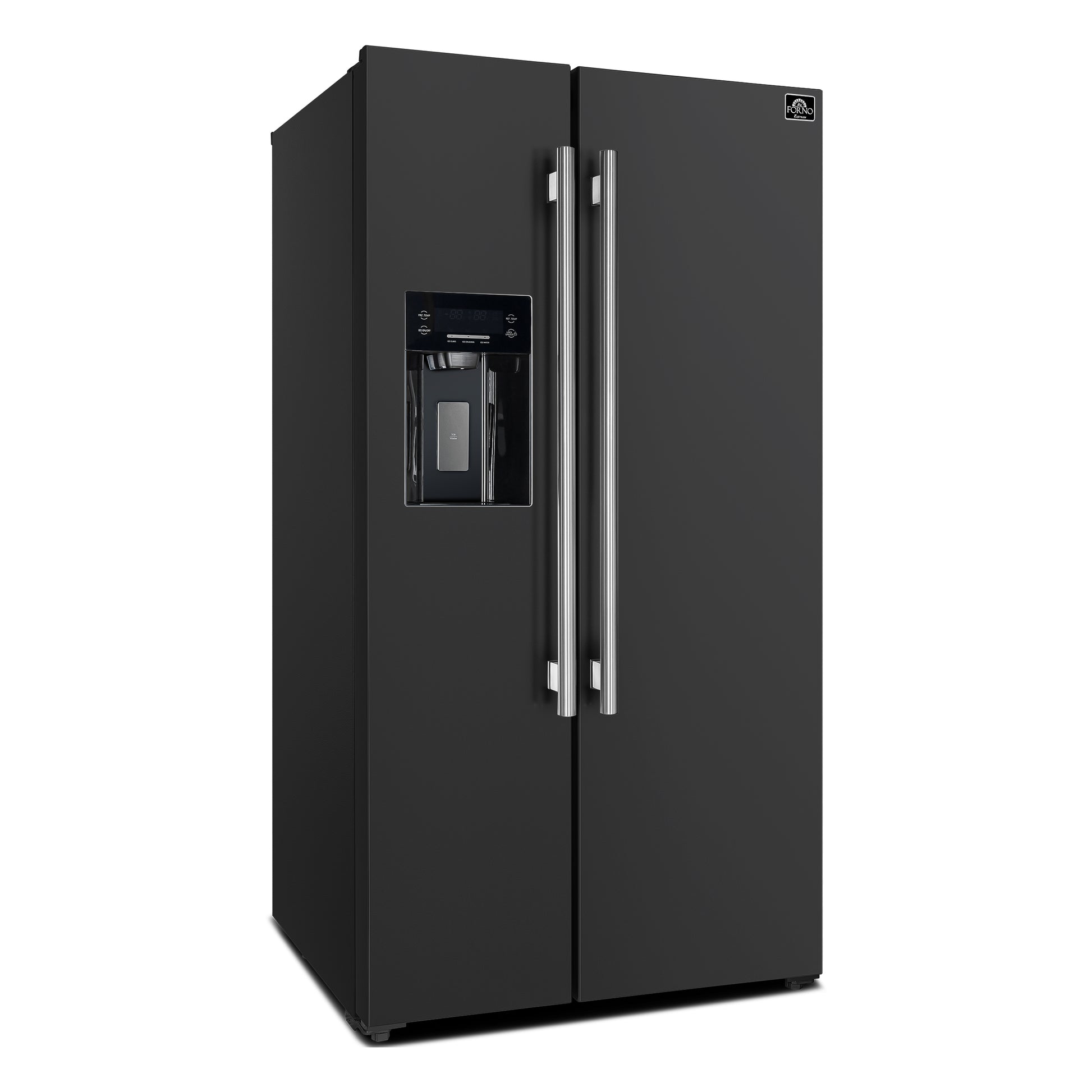 FORNO 2-Piece Black Kitchen Bundle - 30" Induction Range and 36" Bottom Freezer Refrigerator - Forno Appliances