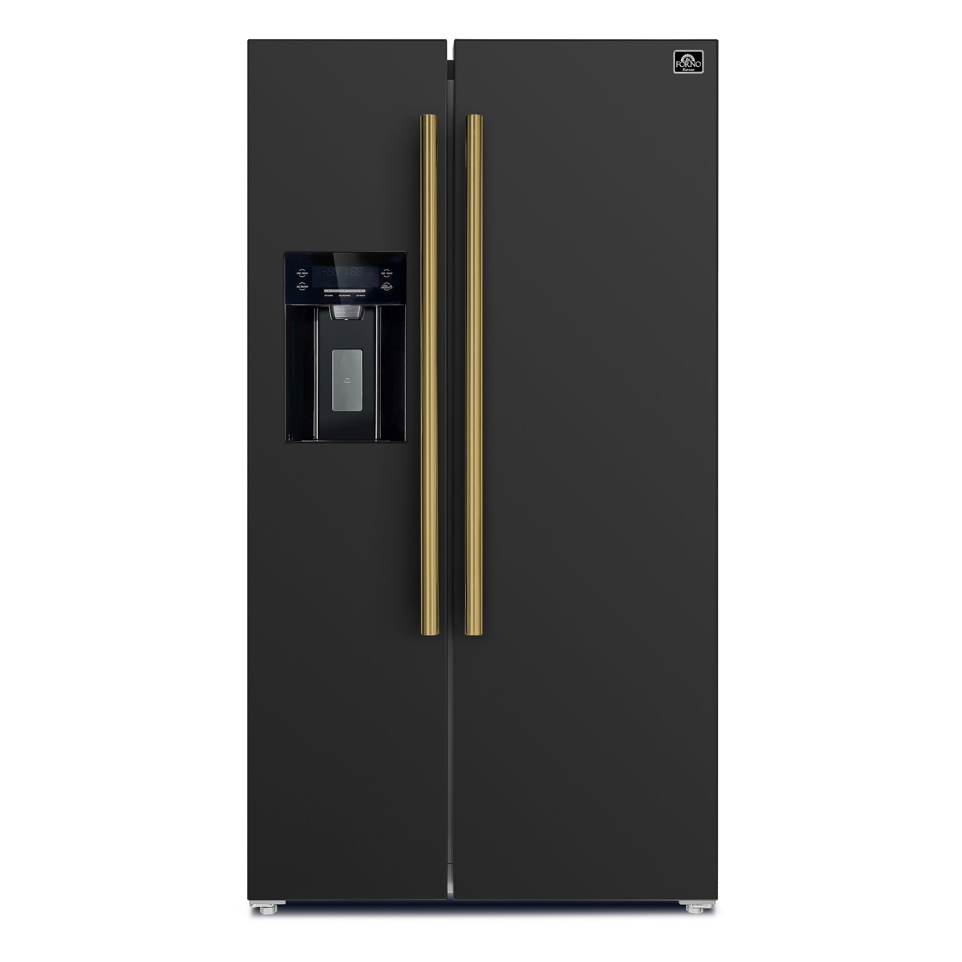 FORNO 2-Piece Black Kitchen Bundle - 30" Induction Range and 36" Bottom Freezer Refrigerator - Forno Appliances