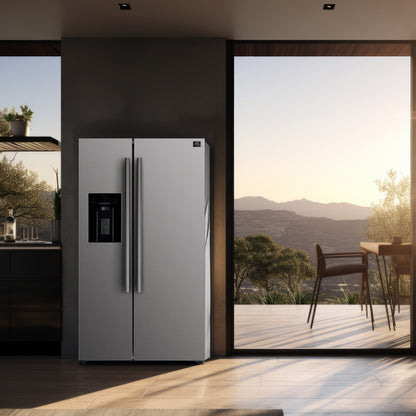 FORNO Premium lot de cuisine 2 pièces - cuisinière à gaz Marco 30 pouces en acier inoxydable, réfrigérateur côte à côte Forno Salerno 36" en acier inoxydable 20 cu.ft - FBDL-021-03CAUS - Forno Appliances