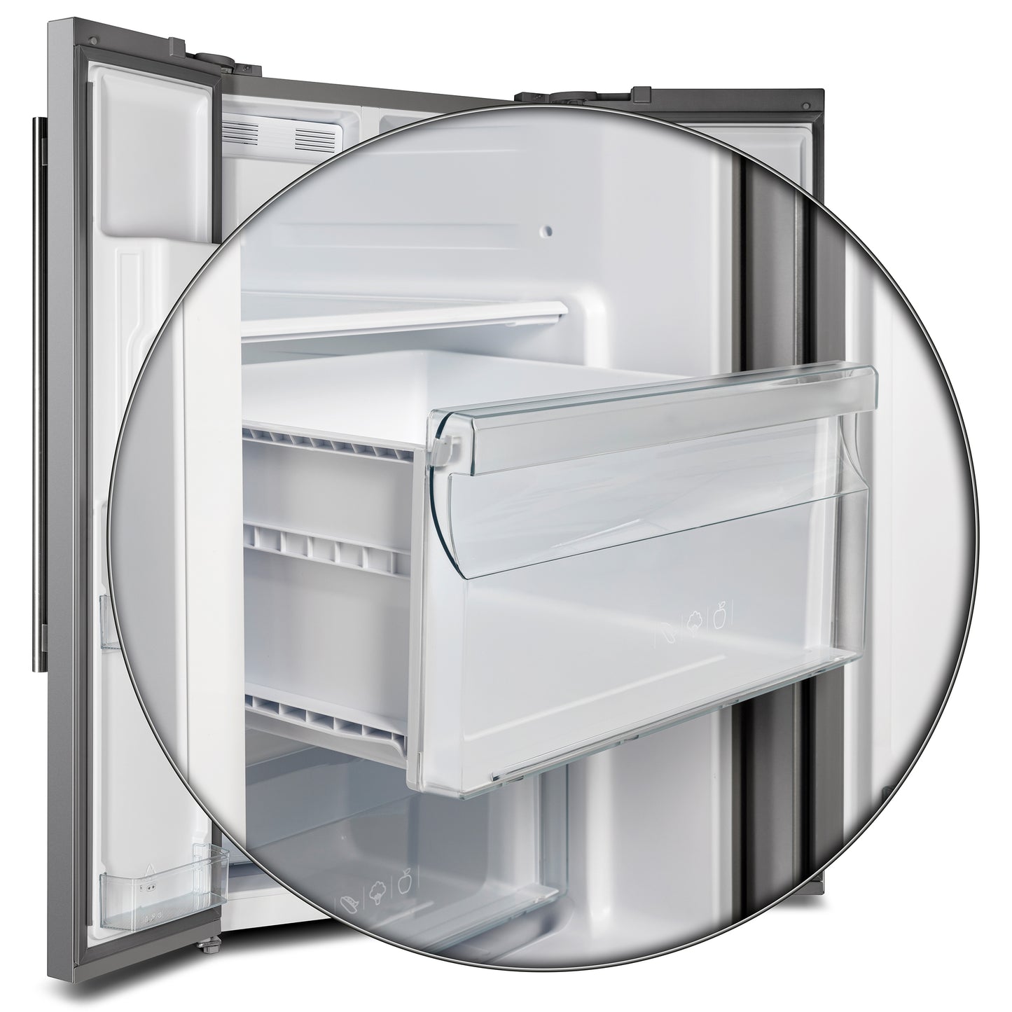 Forno Salerno 36-Inch Side-by-Side Stainless Steel Refrigerator, 20 cu.ft, ENERGY STAR Certified - Forno Appliances