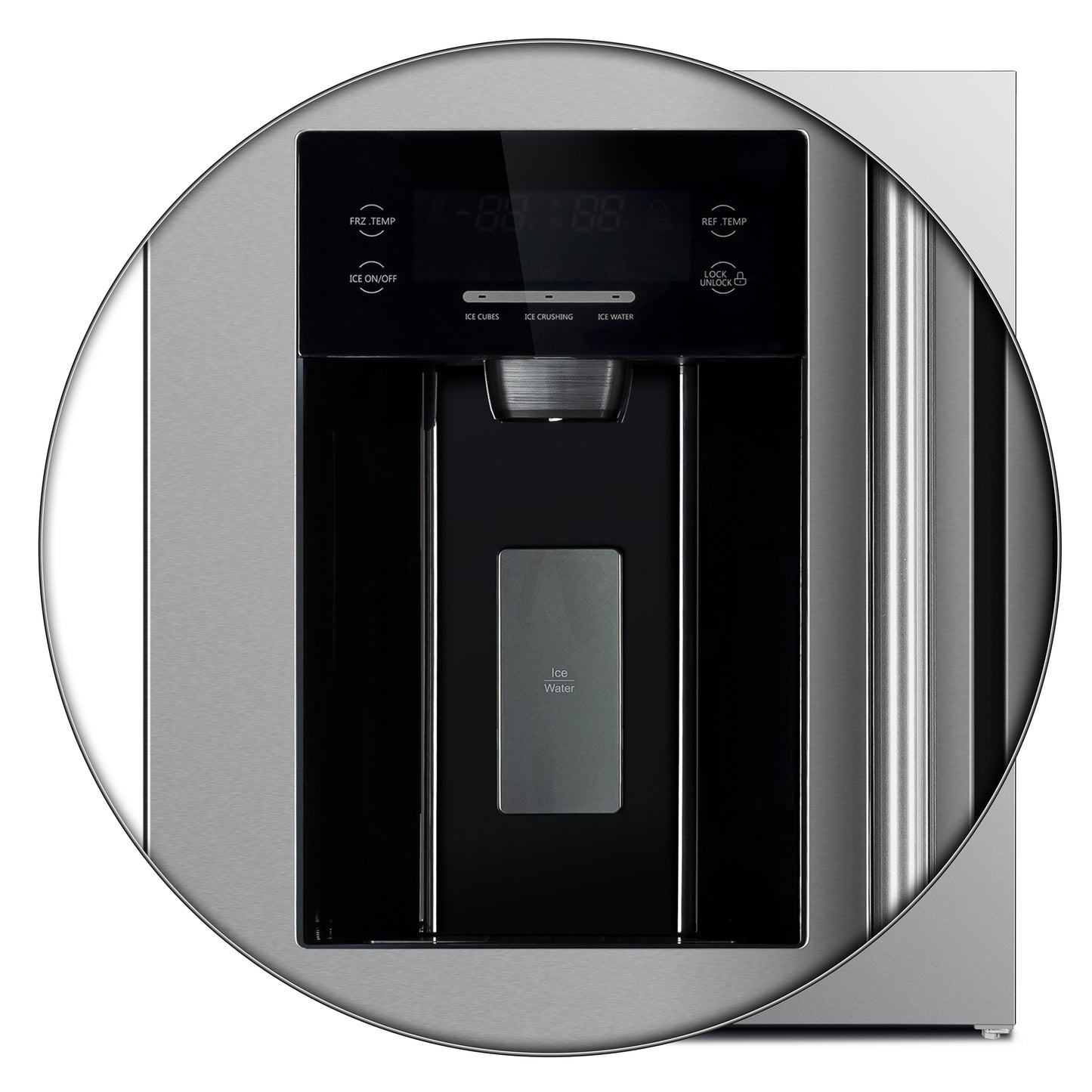Forno Salerno 36-Inch Side-by-Side Stainless Steel Refrigerator, 20 cu.ft, ENERGY STAR Certified - Forno Appliances