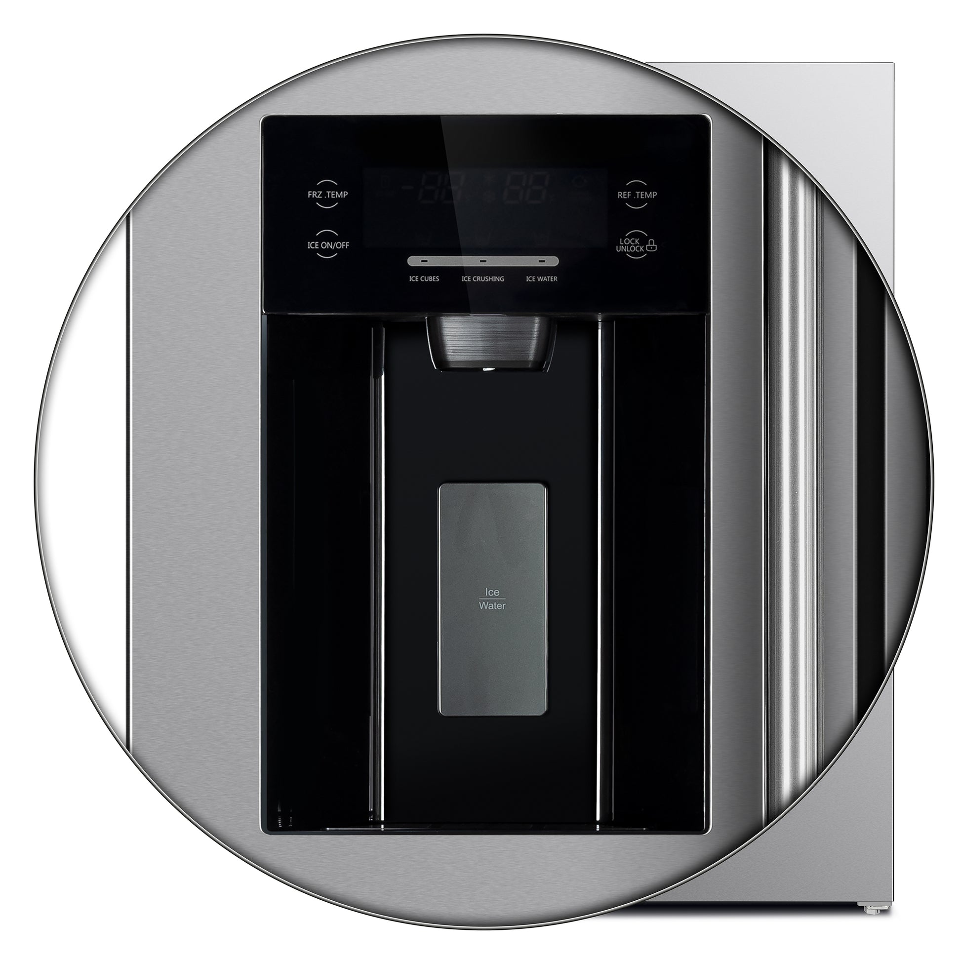 Forno Salerno 36-Inch Side-by-Side Stainless Steel Refrigerator, 20 cu.ft, ENERGY STAR Certified - Forno Appliances