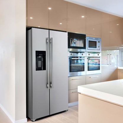 Forno Salerno 36-Inch Side-by-Side Stainless Steel Refrigerator, 20 cu.ft, ENERGY STAR Certified - Forno Appliances