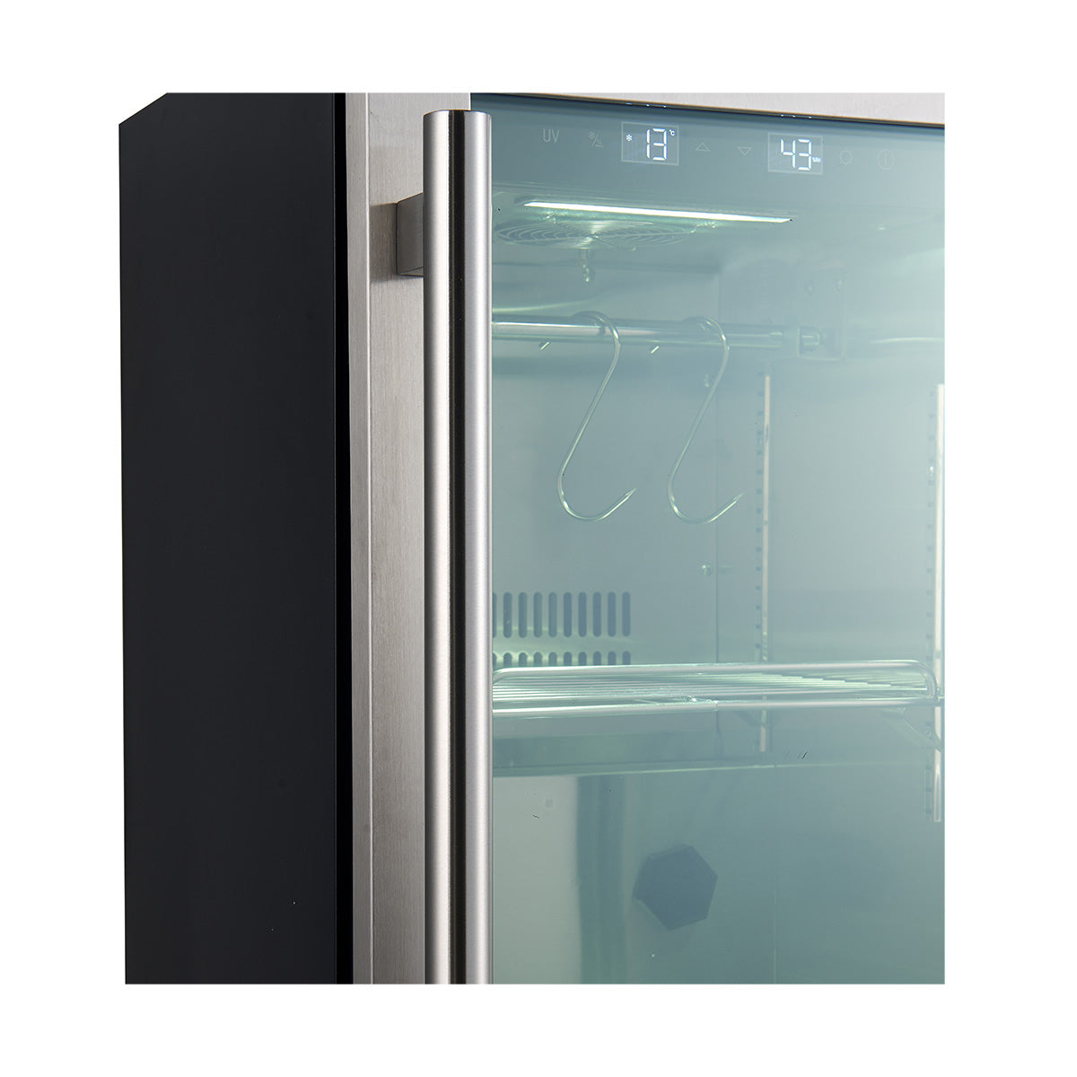 Forno Asciutto 17-Inch Dry Aging Cabinet, Stainless Steel 304, 1.84 cu.ft, LED Lighting, Adjustable Shelves - Forno Appliances