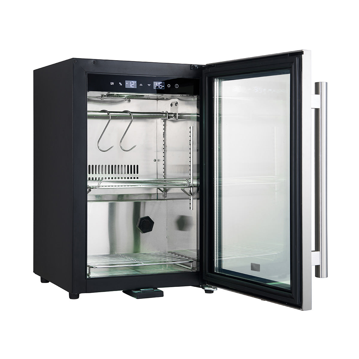 Forno Asciutto 17-Inch Dry Aging Cabinet, Stainless Steel 304, 1.84 cu.ft, LED Lighting, Adjustable Shelves - Forno Appliances