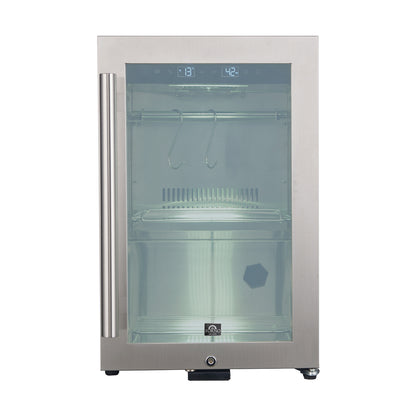 Forno Asciutto 17-Inch Dry Aging Cabinet, Stainless Steel 304, 1.84 cu.ft, LED Lighting, Adjustable Shelves - Forno Appliances
