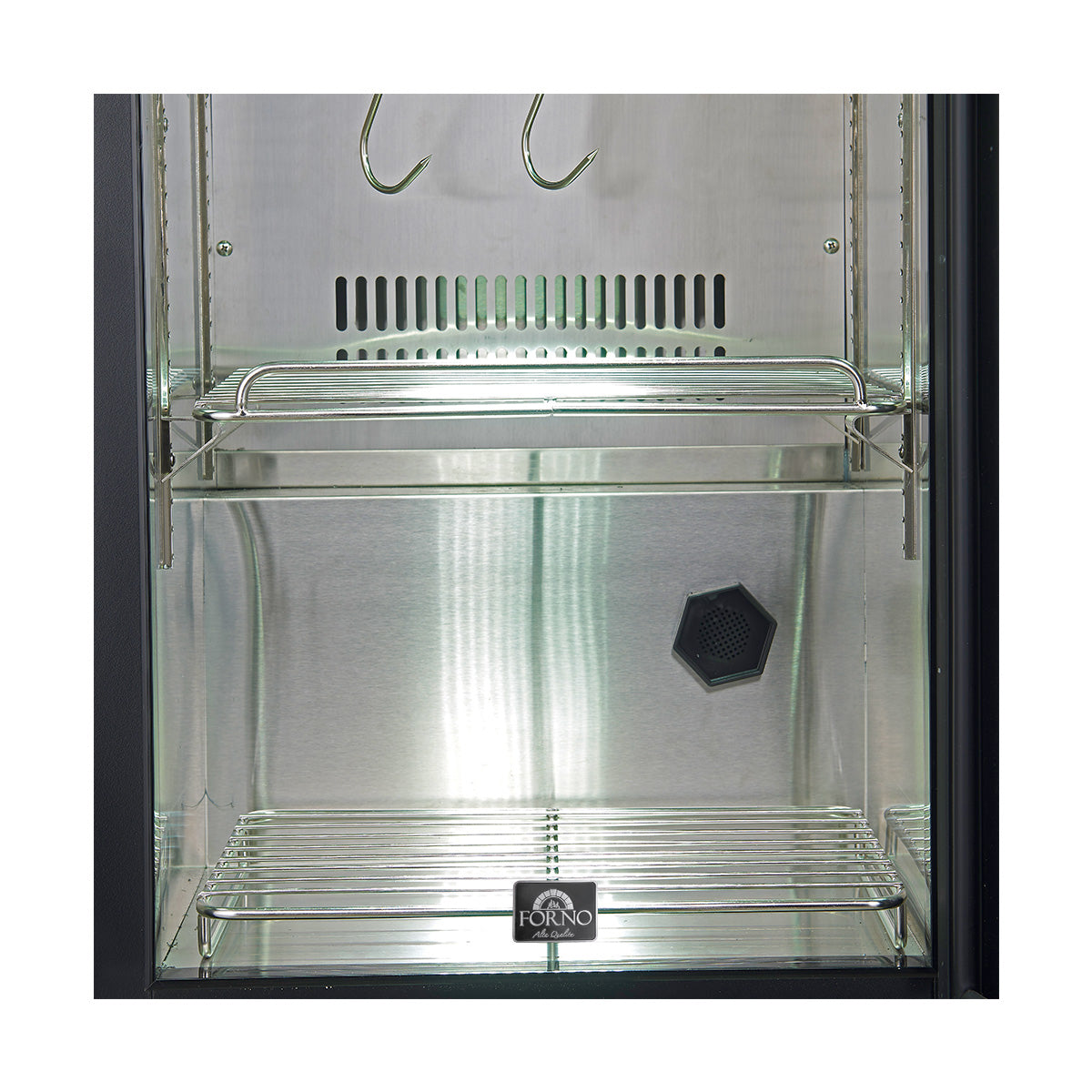 Forno Asciutto 17-Inch Dry Aging Cabinet, Stainless Steel 304, 1.84 cu.ft, LED Lighting, Adjustable Shelves - Forno Appliances