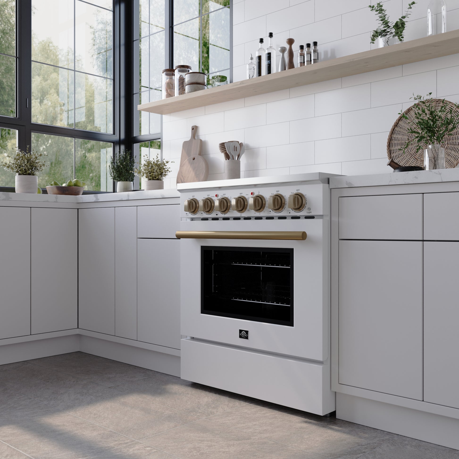 alt
Cuisinière électrique autoportante Forno Paolo de 30 pouces, blanche, 4,38 pi³, four à convection véritable, économe en énergie - Forno Appliances