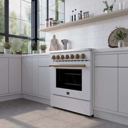 alt
Cuisinière électrique autoportante Forno Paolo de 30 pouces, blanche, 4,38 pi³, four à convection véritable, économe en énergie - Forno Appliances