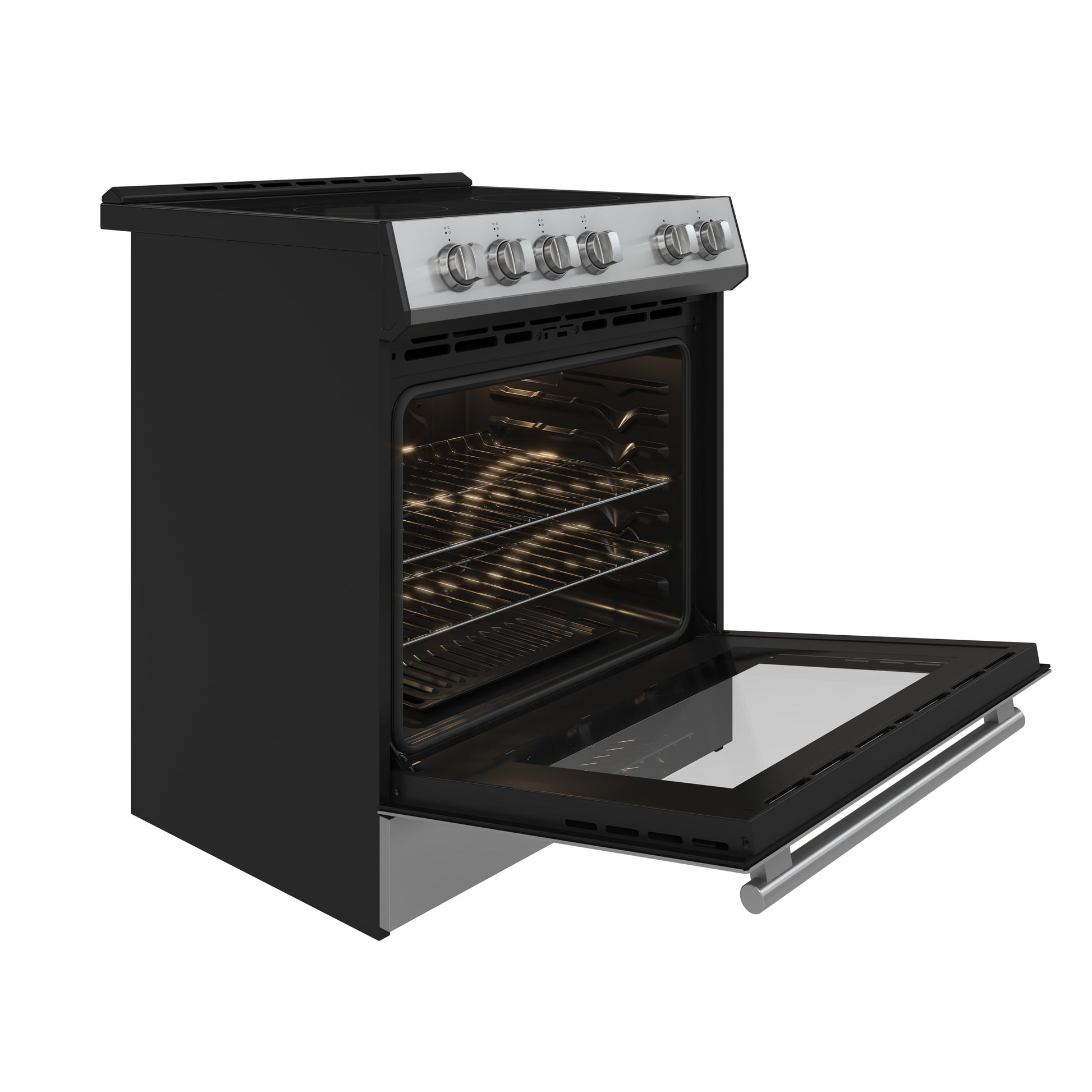 FORNO 2-Piece SS Kitchen Bundle - 30" Electric Range and 36" Bottom Freezer Refrigerator - Forno Appliances