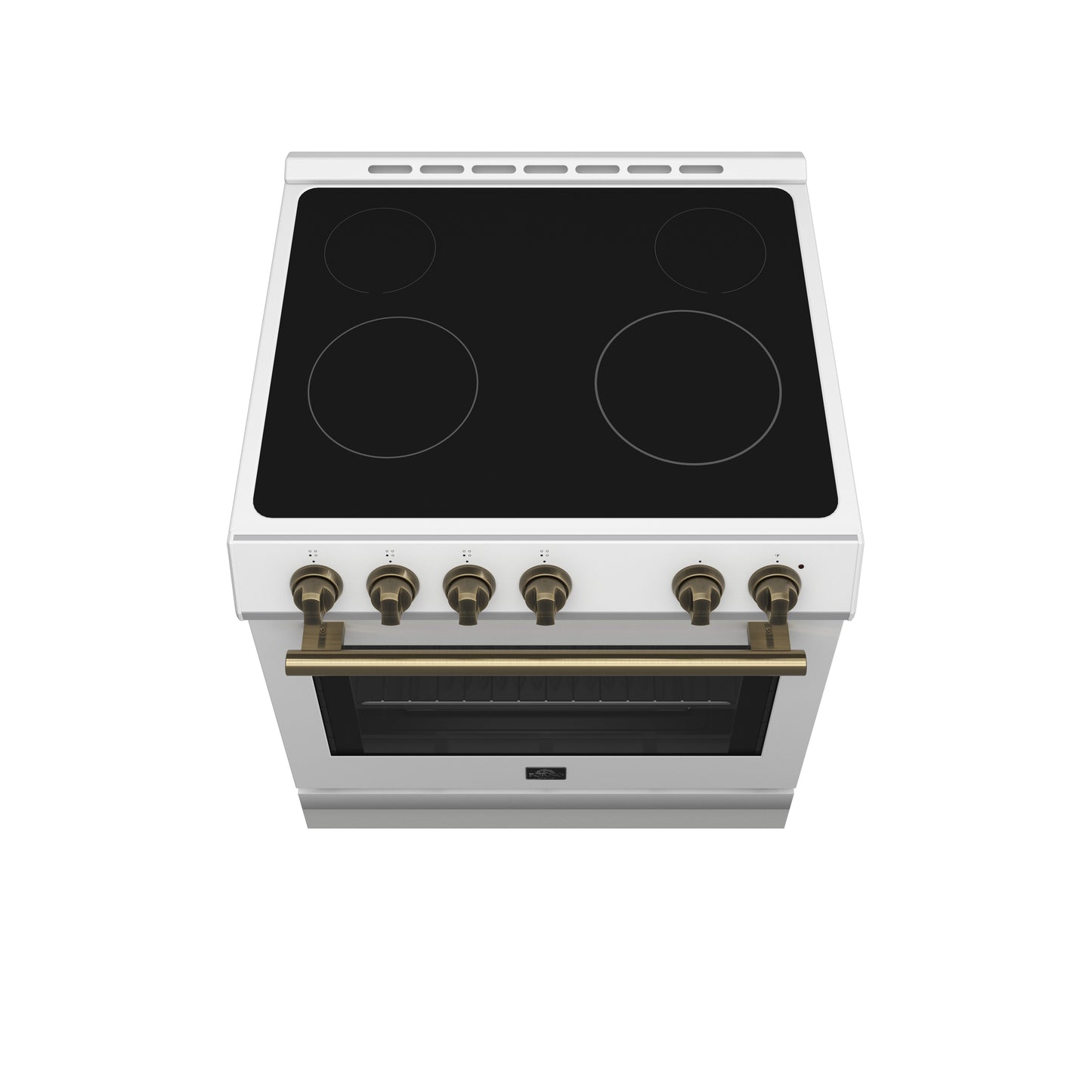 FORNO 2-Piece White Kitchen Bundle - 30" Electric Range and 36" Bottom Freezer Refrigerator - Forno Appliances