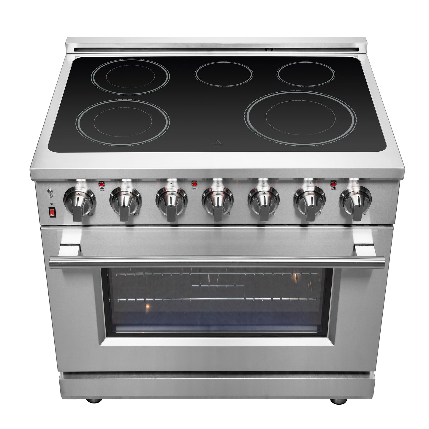 FORNO 2-Piece SS Kitchen Bundle - 36" Electric Range and 31" Bottom Freezer Refrigerator - Forno Appliances