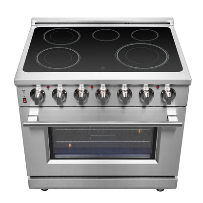 FORNO 2-Piece SS Kitchen Bundle - 36" Electric Range and 31" Bottom Freezer Refrigerator - Forno Appliances