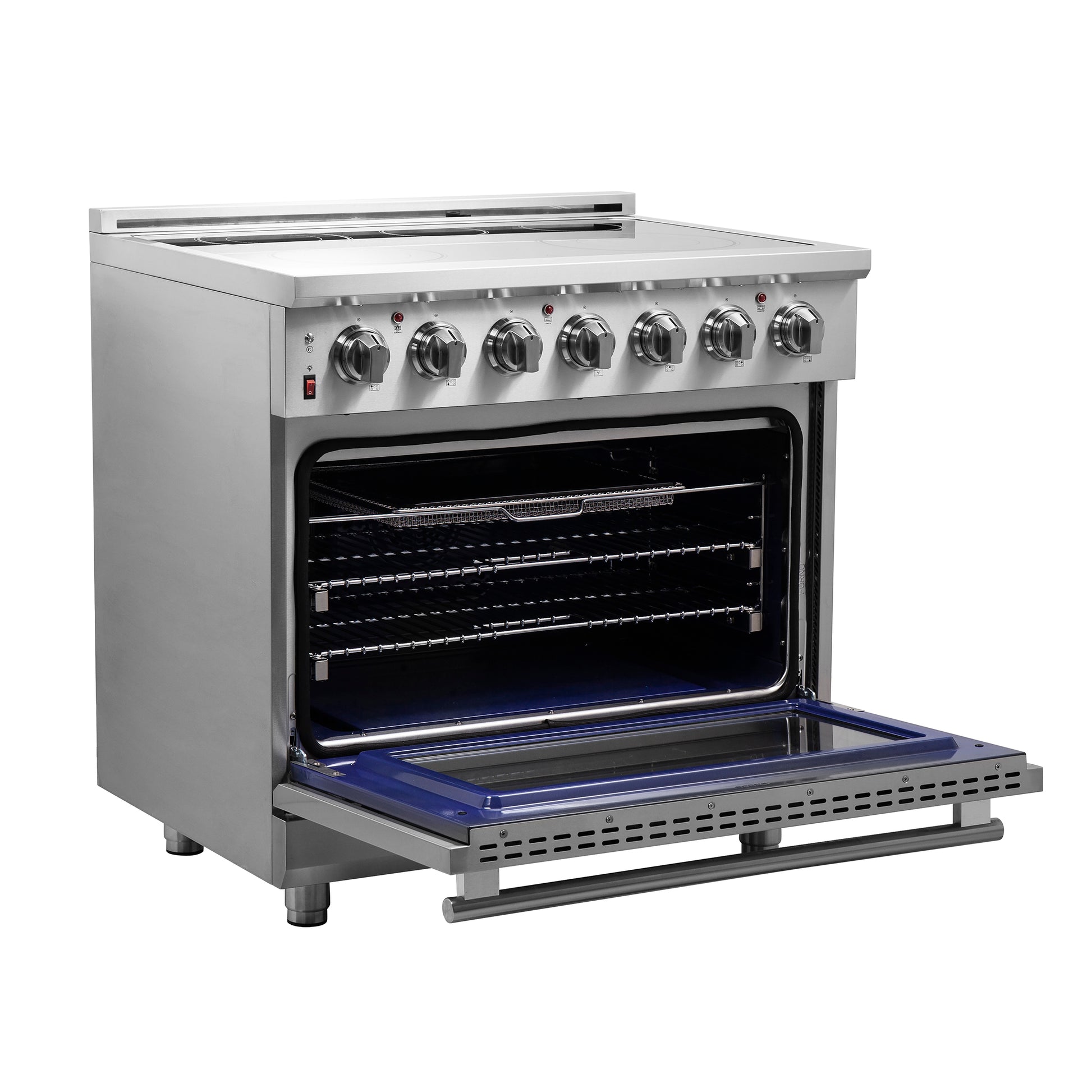 FORNO 2-Piece SS Kitchen Bundle - 36" Electric Range and 31" Bottom Freezer Refrigerator - Forno Appliances