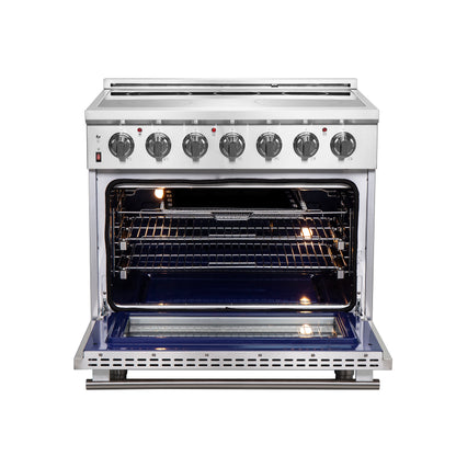 FORNO 2-Piece SS Kitchen Bundle - 36" Electric Range and 31" Bottom Freezer Refrigerator - Forno Appliances