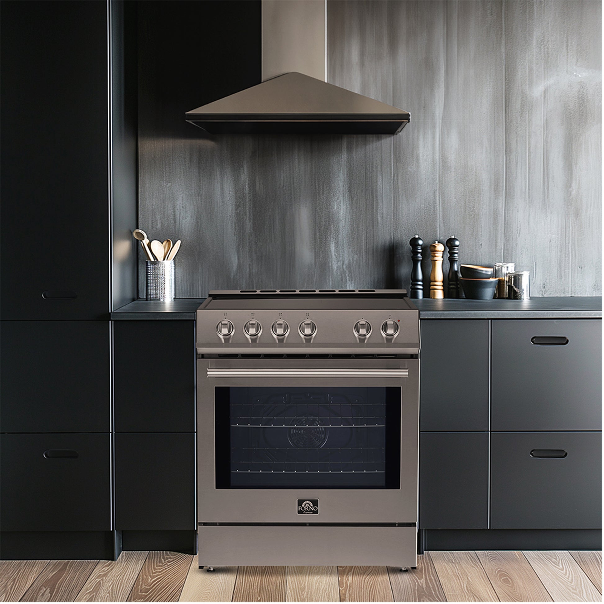 Forno Leonardo cuisinière électrique de 30 po en acier inoxydable, convection réelle, économe en énergie - Forno Appliances