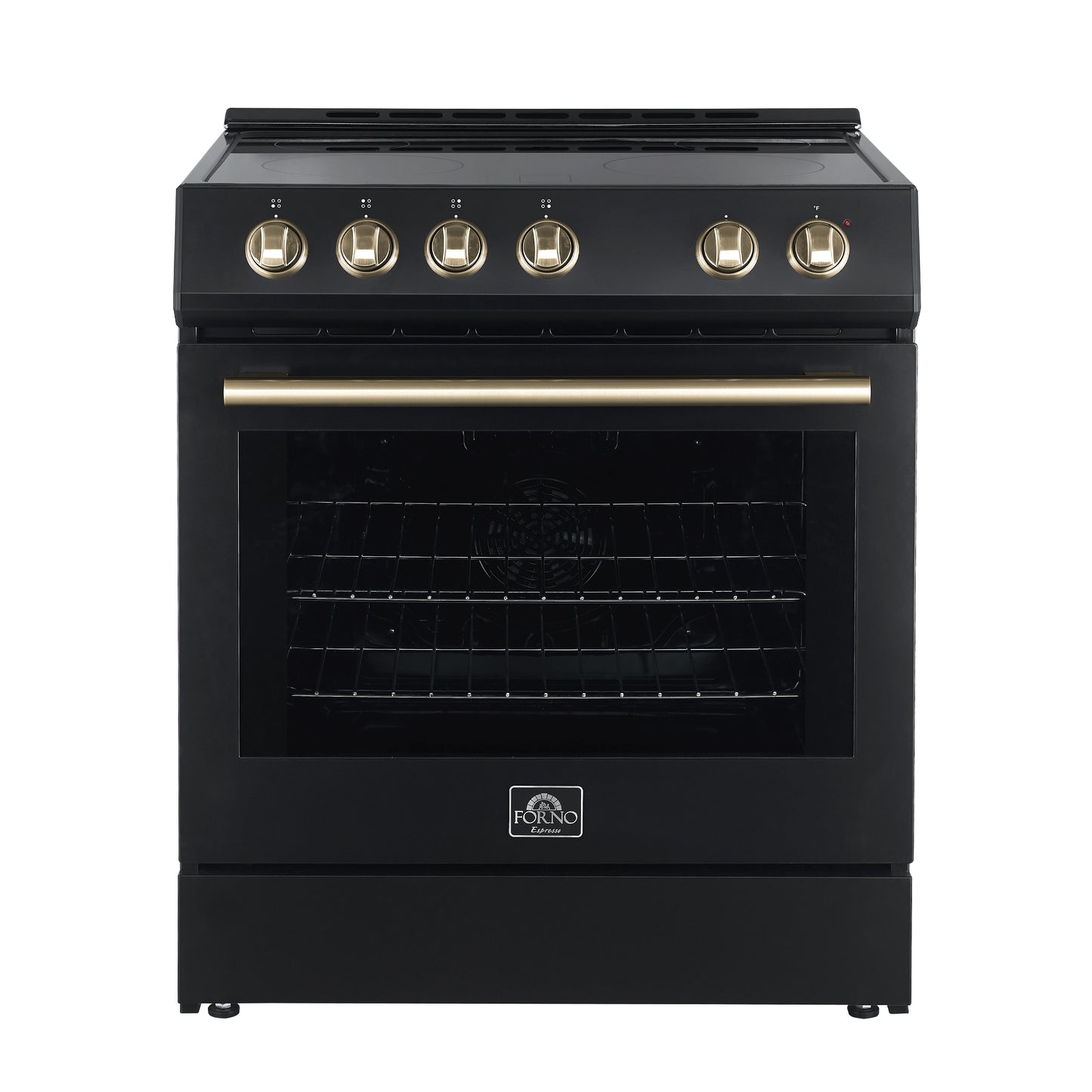 Forno Leonardo Espresso cuisinière électrique noire de 30 po, convection véritable, écoénergétique - Forno Appliances