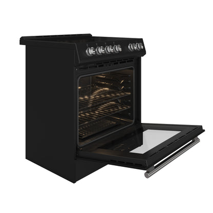 Forno Leonardo cuisinière électrique noire de 30 po, convection véritable, écoénergétique - Forno Appliances