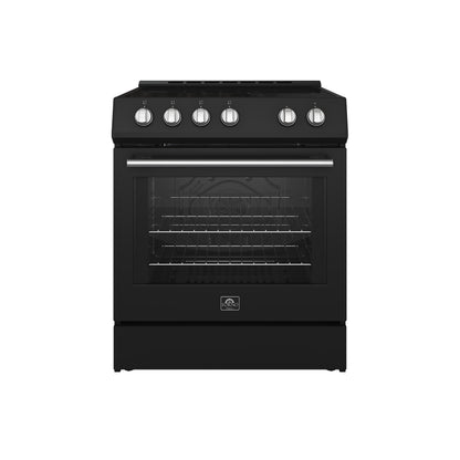 Forno Leonardo Espresso cuisinière électrique noire de 30-Inch, vraie convection, économe en énergie - Forno Appliances