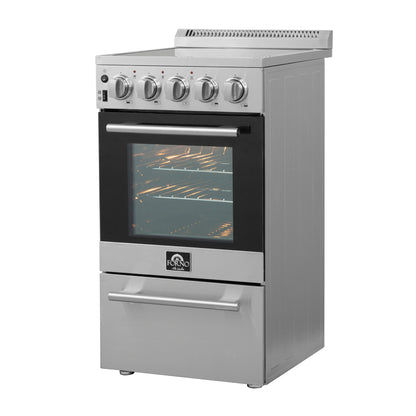 Cuisinière électrique autonome Forno Pallerano 20 po, version Canada, fiche et cordon inclus - Forno Appliances