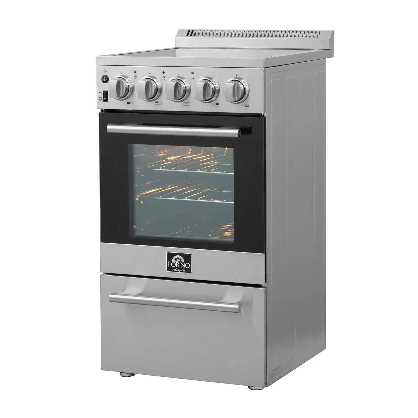 Cuisinière électrique autonome Forno Pallerano de 20 po, version Canada, fiche et cordon inclus - Forno Appliances