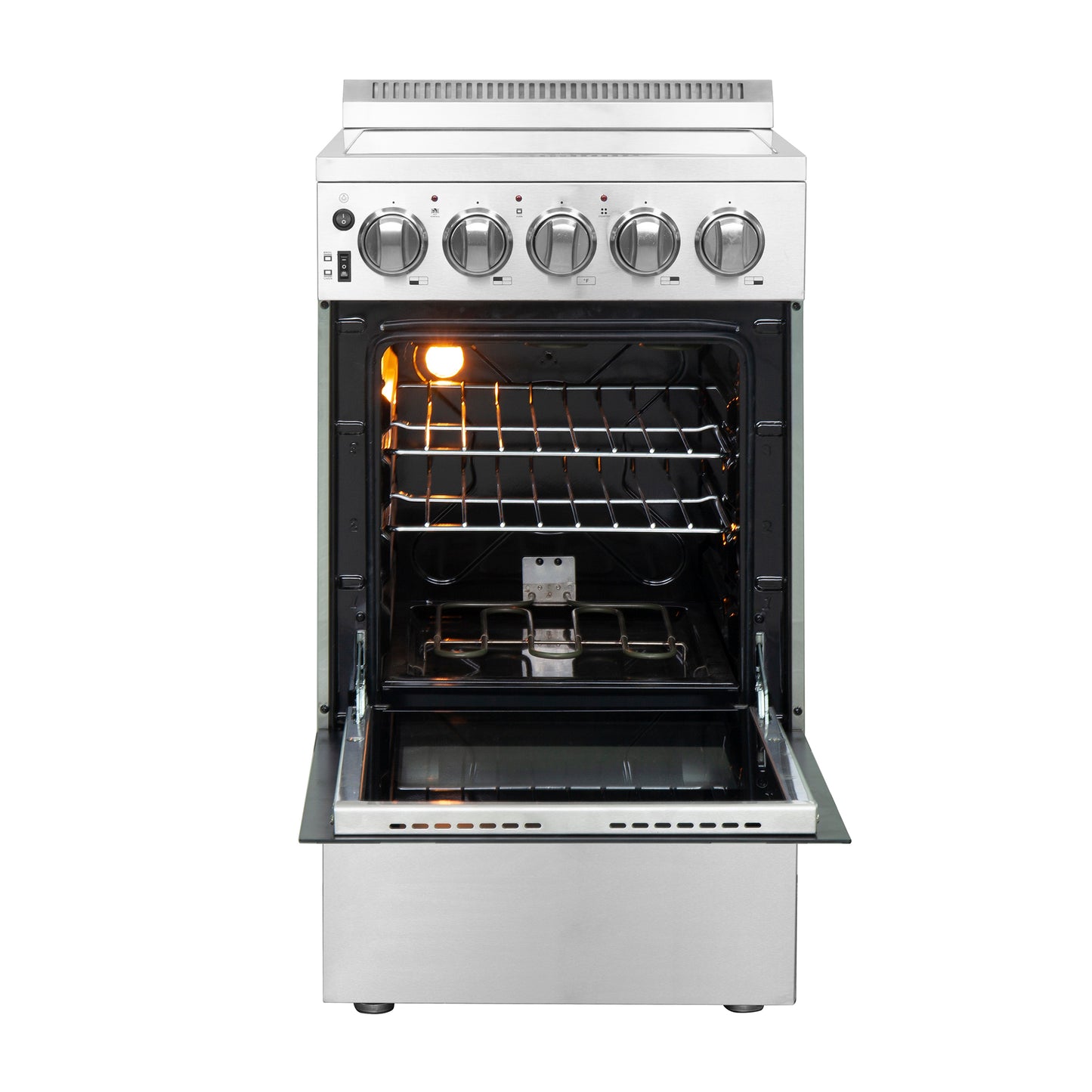 Cuisinière électrique autonome Forno Pallerano de 20 pouces, version Canada, fiche et cordon inclus - Forno Appliances