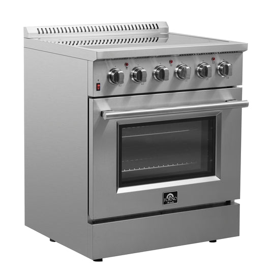 Forno Galiano 30-Inch Freestanding Electric Range, True Convection, Energy Efficient - Forno Appliances