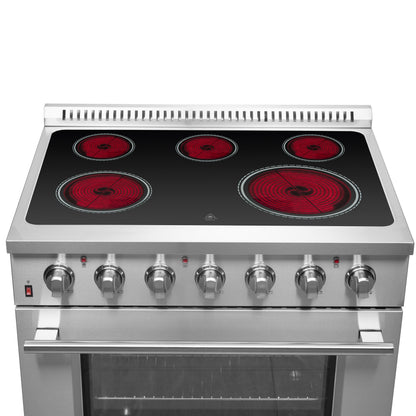 Cuisinière électrique autoportante Forno Galiano de 36 po, vraie convection, écoénergétique - Forno Appliances
