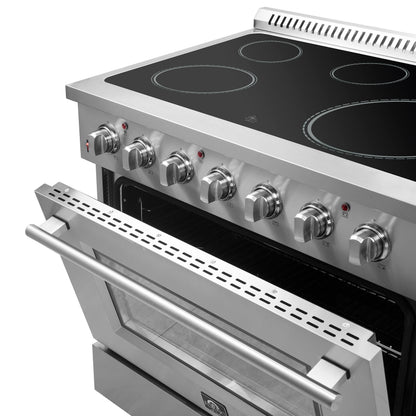 Cuisinière électrique autonome Forno Galiano 36 pouces, véritable convection, économe en énergie - Forno Appliances