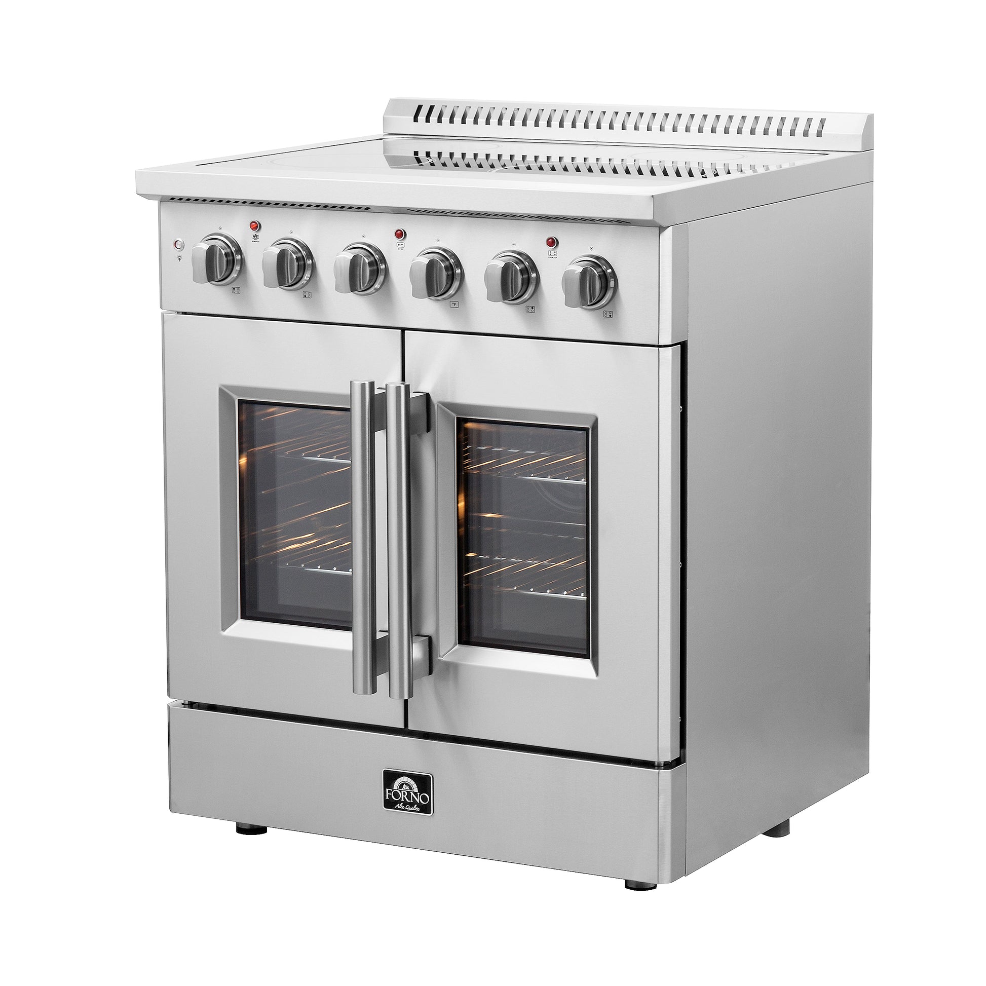 Cuisinière électrique autonome Forno Galiano de 30 po à porte française, vraie convection, économe en énergie - Forno Appliances