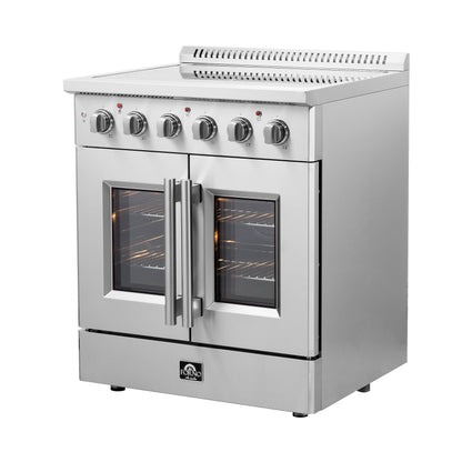 Cuisinière électrique autonome Forno Galiano de 30 po à porte française, vraie convection, économe en énergie - Forno Appliances