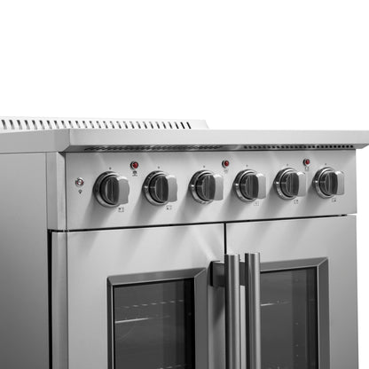 alt
Cuisinière électrique à porte française Galiano 30 pouces, pose libre, véritable convection, économe en énergie - Forno Appliances