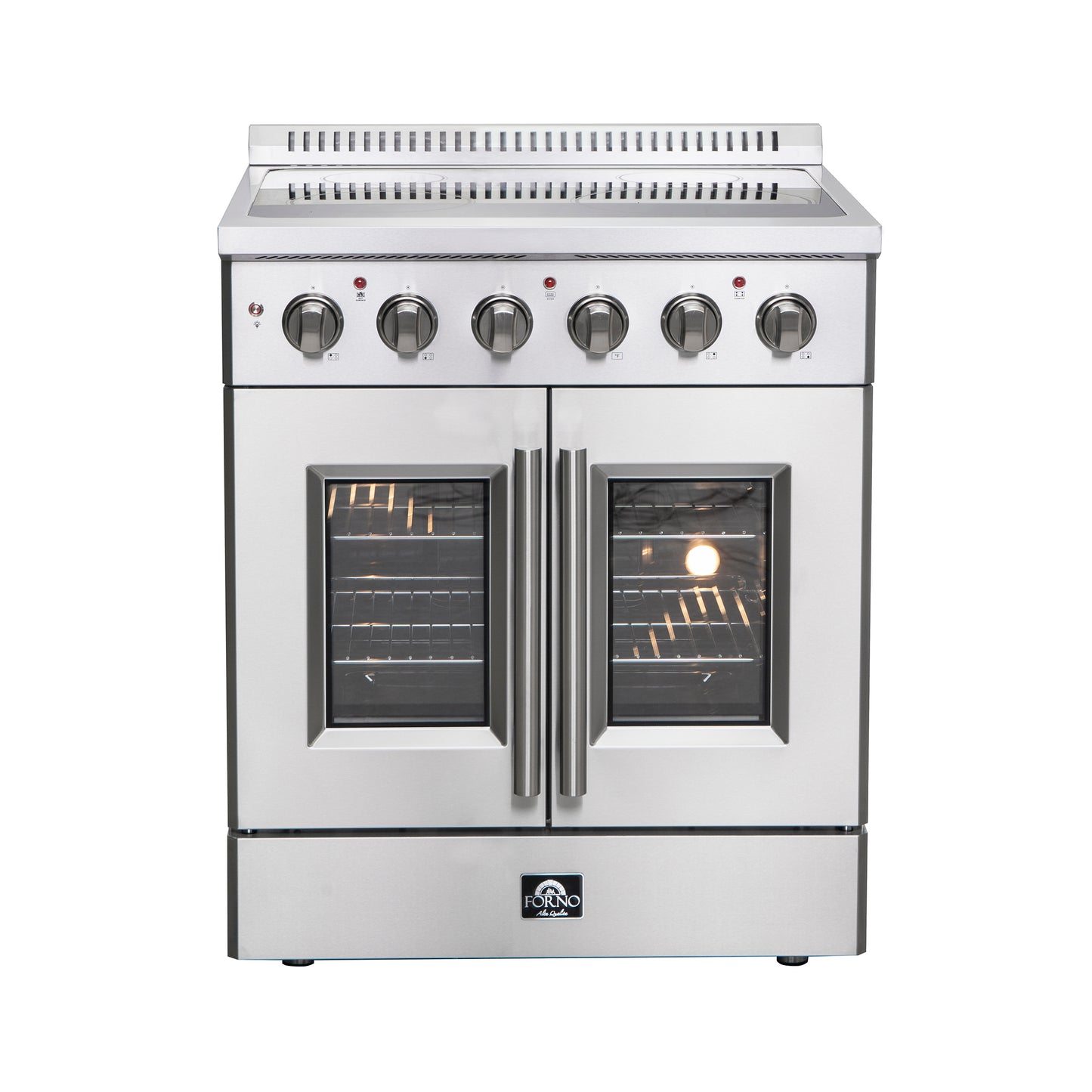 Cuisinière électrique autonome Forno Galiano de 30 pouces à portes françaises, vraie convection, économe en énergie - Forno Appliances