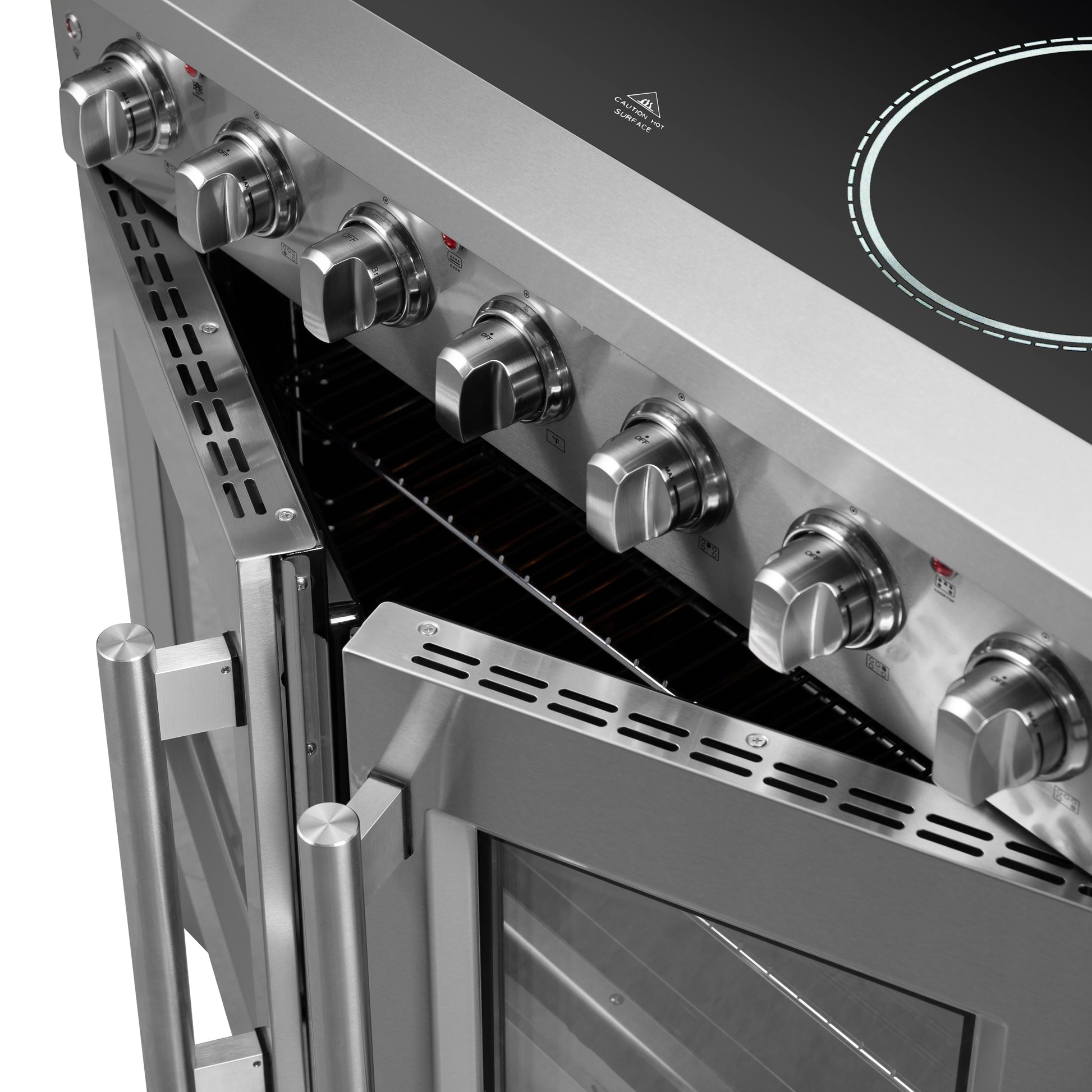 Cuisinière électrique Forno Galiano de 36 pouces à double porte à la française, pose libre, convection réelle, économe en énergie - Forno Appliances