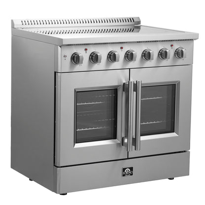 Cuisinière électrique autonome Forno Galiano de 36 pouces à porte française, vraie convection, écoénergétique - Forno Appliances