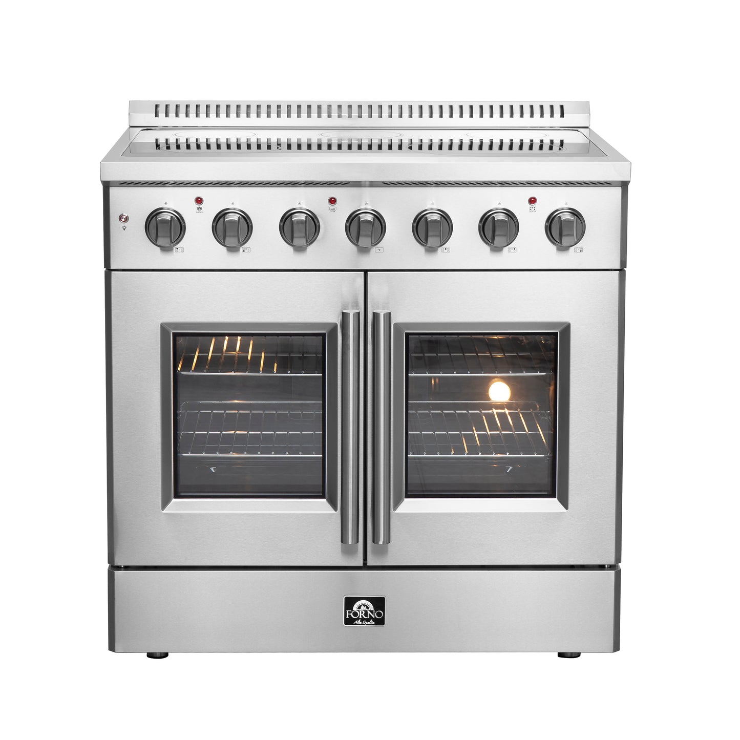 Cuisinière électrique autonome Forno Galiano à portes françaises de 36 po, véritable convection, écoénergétique - Forno Appliances
