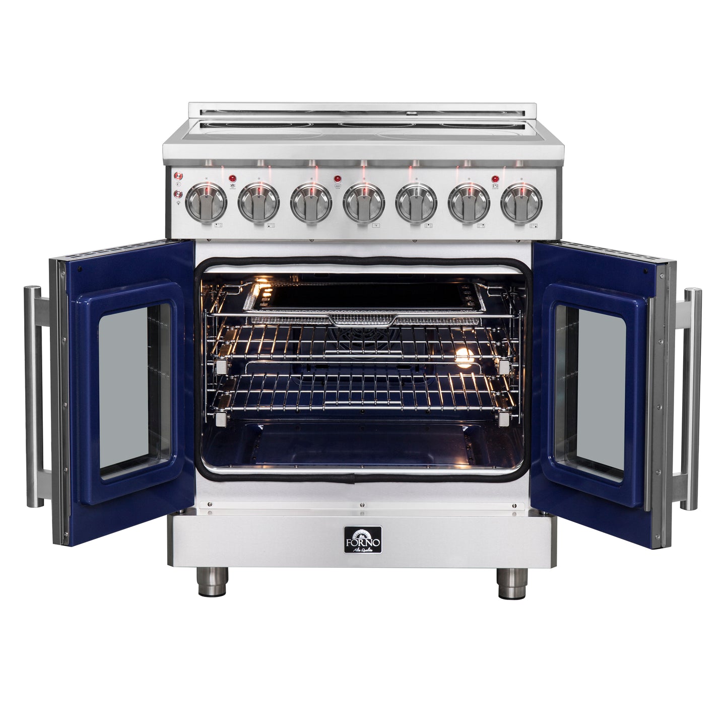 Forno Massimo cuisinière électrique indépendante à double porte française de 30 pouces, four à convection véritable - Forno Appliances
