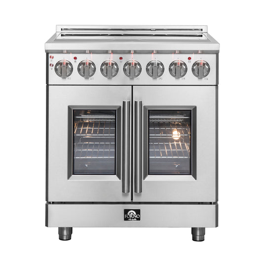 Forno Massimo 30-Inch Freestanding French Door Electric Range, True Convection Oven - Forno Appliances