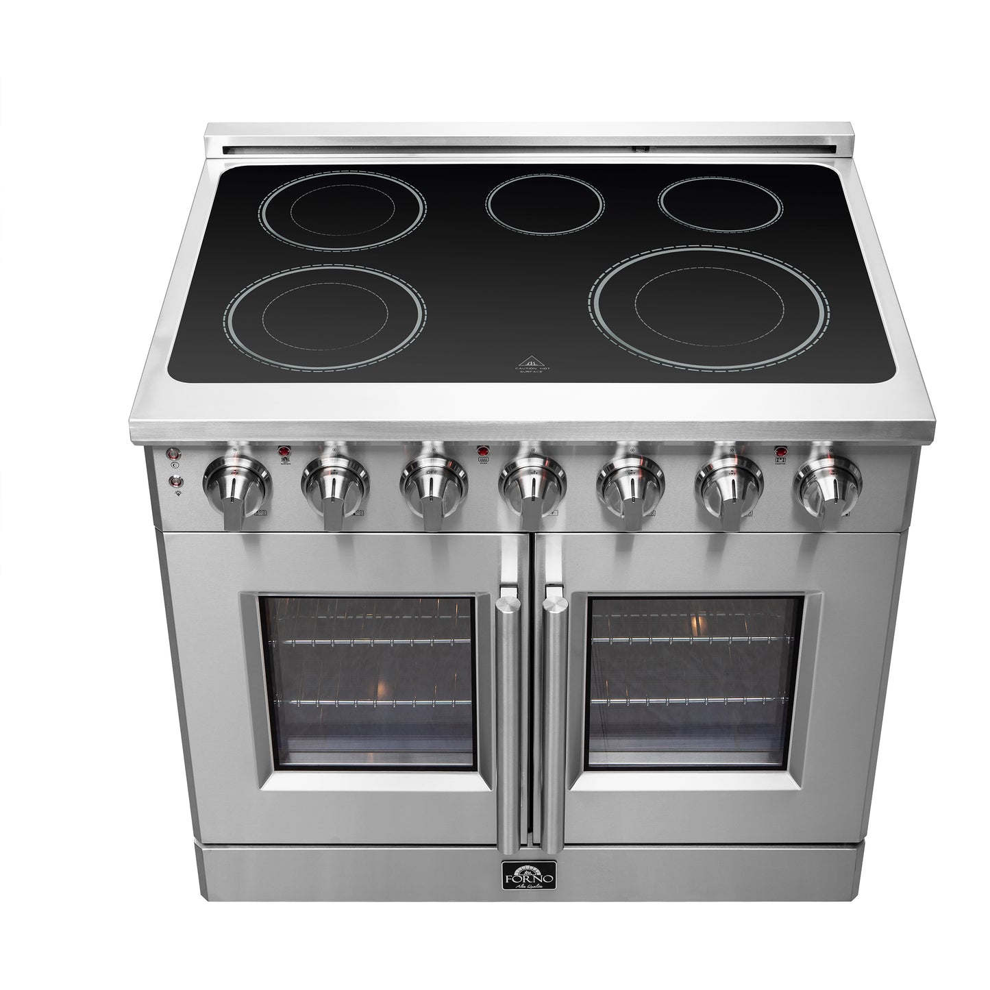 Forno Massimo cuisinière électrique posable à portes françaises de 36 pouces, four à convection véritable - Forno Appliances