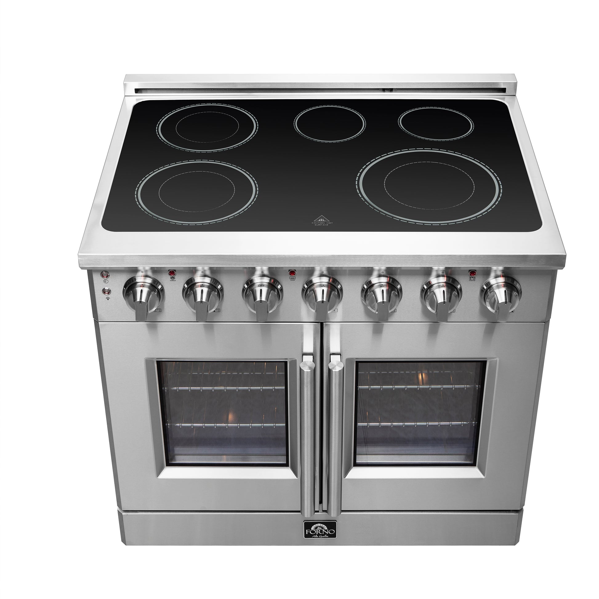 Forno Massimo cuisinière électrique posable à portes françaises de 36 pouces, four à convection véritable - Forno Appliances