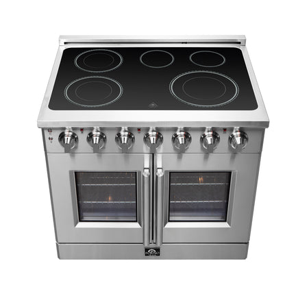 Forno Massimo cuisinière électrique posable à portes françaises de 36 pouces, four à convection véritable - Forno Appliances