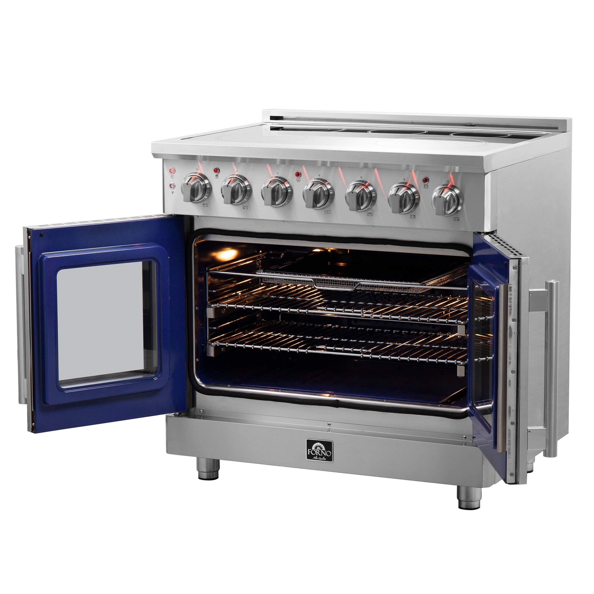 Forno Massimo, cuisinière électrique indépendante de 36 pouces à double porte française, four à convection vraie - Forno Appliances